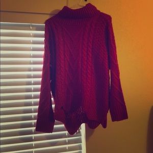 Red Turtleneck Sweater